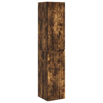 vidaXL Mueble De Ba&ntilde;o Montado En La Pared Roble Ahumado Vidaxl