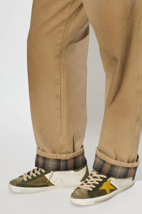 Golden Goose Super-Star New Double Upper With Sports Shoes, Mens, Green