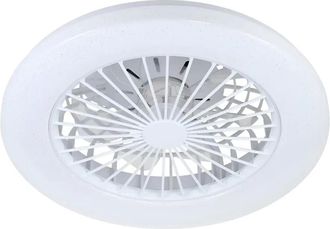 OEM Plafoniera Led Con Ventilatore 45w Bianca 48cm Effetto Stellato Cct