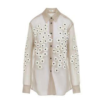 Khaite Argo Top - female - Khaite - Shirts - Beige - S - Blouses & Shirts