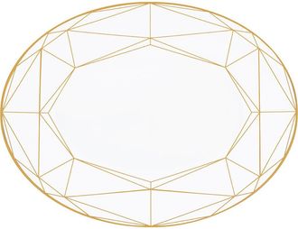 Prouna Gem Cut Gold 16 Inch Oval Platter in White at Nordstrom