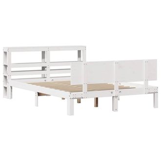 Berkfield Home Beautiful Bed Frame with Headboard Frame White 120x190 cm Small Double