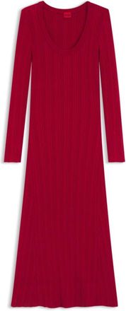 HUGO BOSS Midi dress with irregular rib