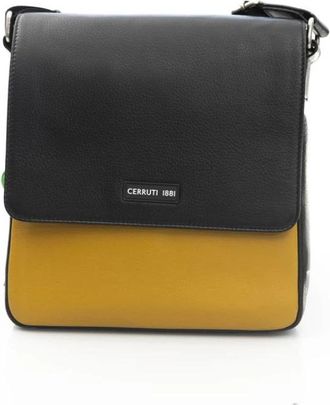 Cerruti Crossbody Bag - Heren - Schoudertassen - Geel - ONE Size - Leer - Tassen