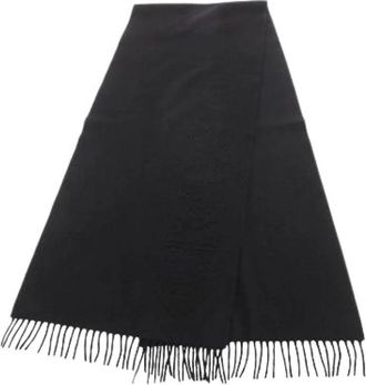Chanel Pre-owned Scarves, female, Black, Size: ONE SIZE Pre-owned Cashmere Scarf