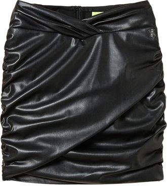 Twin-Set Minigonna MYFO con arricciatura - Nero