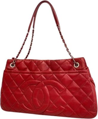 Chanel Pre-owned Shoulder Bags, female, Red, Size: ONE SIZE Pre-owned Leather chanel-bags