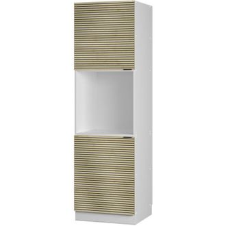 Vicco Armario Para Horno Empotrado Fame-line, Panel De Roble, 60 Cm Con Estante Abierto