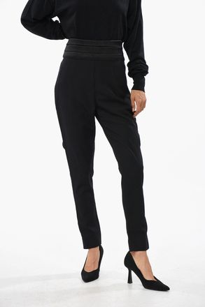 Balmain Pantaloni a Tinta unita CARROTS in Satin a Vita Alta Balmain
