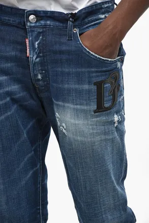 Dsquared2 Distressed Denim Jeans Skater Fit 16cm Dsquared2