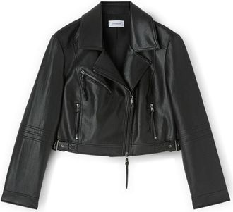 Motivi Leather Jassen - Dames - Zomerjassen - Zwart - L - Leer - Jassen