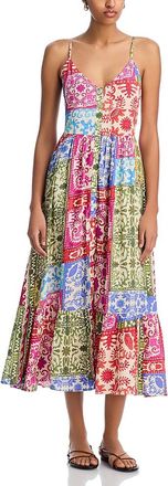 Aqua Wilcox Exclusive Mixed Print Midi Dress