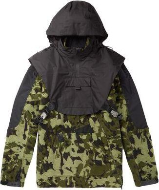 Nike Hooded Shearling Jacket with Multipockets in Green Camouflage