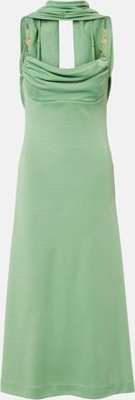 Rebecca Vallance Isla draped scarf-detail midi dress