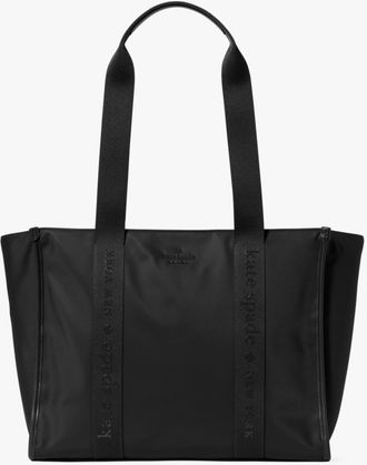 Kate Spade New York Womens Kip Ksnyl Large Tote - Black Nylon - One Size