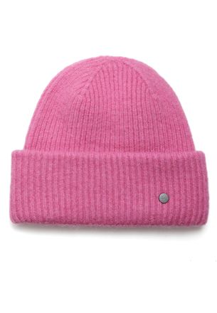 Pearlwood Strickm&uuml;tze PEARLWOOD ZOE, Damen, rosa (pink), Feinripp, Materialmix, unifarben, M&uuml;tzen Strickm&uuml;tze, Feinripp, w&auml;rmend, breiter Umschlag