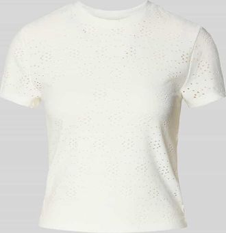 Only Relaxed Fit T-Shirt mit Ausbrenner-Effekt Model SMILLA in Weiss, Gr&ouml;&szlig;e XL