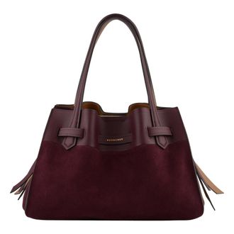 Pourchet Tassen, Dames, Rood, ONE Size, Leer, Blossom MM