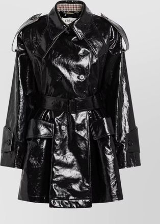 Chlo&eacute; linen short trench coat