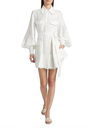 Zimmermann Womens Utility Mini Dress In Ivory