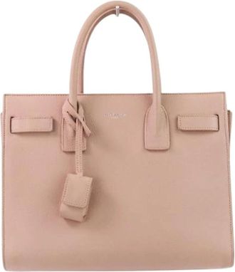 Saint Laurent Pre-owned Handbags, female, Pink, Size: ONE SIZE Pre-owned Classic Baby Sac de Jour Leather 2way Handbag