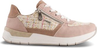 Rieker Casual Tweed Sneaker voor Vrouwen - Dames - Sneakers - Roze - 39 EU - Tweed - Schoenen