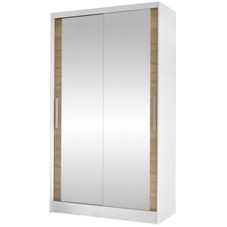 Mirjan24 Mobilier1 - Armario Closico 165, Blanco + Roble Sonoma, 200x100x58cm, Puertas De Armario: Correderas, N&uacute;mero De Estantes: 0