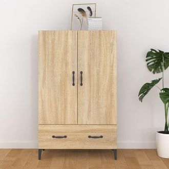 vidaXL Aparador Madera Contrachapada Roble Sonoma 70x31x115 Cm Vidaxl