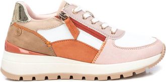 Xti Womens Casual Sneakers With Side Zipper In Nude