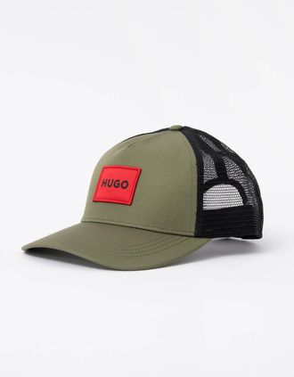 HUGO BOSS Mens HUGO Kody Mens Logo Patch Cap - Open Green 388 - Tan - Size: ONE size