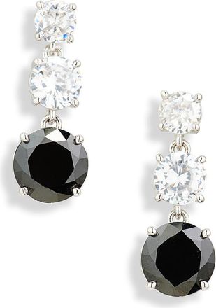 Nadri Cubic Zirconia Triple Drop Earrings in Rhodium at Nordstrom Rack