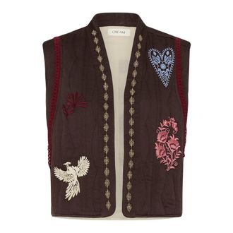 Cream Gilet Ricamato CRMatic - - Jackets - Donna - Marrone - M