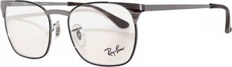 Ray-Ban Mens Square Eyeglasses In Grey Top Black
