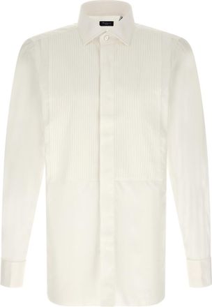 Finamore White Napoli Classic Tuxedo Shirt