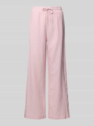 Freequent Wide Leg Leinenhose mit elastischem Bund Modell Lava in Pink, Gr&ouml;&szlig;e M