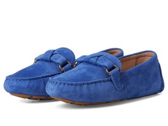 Cole Haan Emmie Knot Drivers Womens Flat Shoes Dutchblue Suede : 5.5 B - Medium, Leather