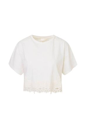 LoveShackFancy Womens Karolin Tee In White