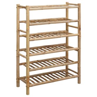 vidaXL Zapatero 68 X 28 X 96 Cm Bamb&uacute; Natural Vidaxl