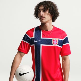 Nike Norway 2026 Stadium Home Nike Mens Dri-FIT Soccer Replica Jersey in Red | IB5316-673