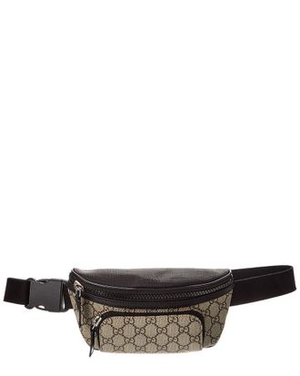 Gucci Large Gg Supreme Canvas & Leather Belt Bag