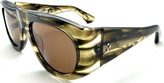 Saraghina ALAN 1025UN Mens Sunglasses Brown Size 57
