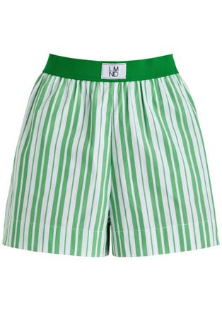 LMND Lemonade Lmnd Lemonade Chiara Striped Cotton Shorts - Green - XS (UK6 / XS) - XS (UK6 /xs)