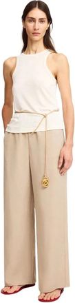 By Malene Birger Dames, Broeken, Beige, Maat: L Linnen