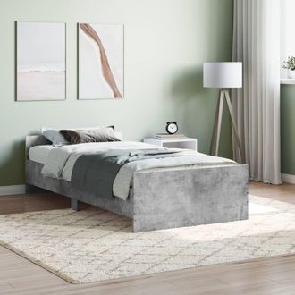 Berkfield Home Bed Frame Concrete Grey 100x200 cm Engineered Wood