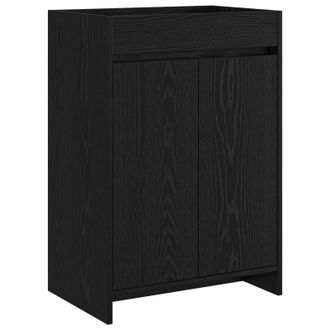 vidaXL Gabinete De Ba&ntilde;o Debajo Del Lavabo Roble Negro Vidaxl