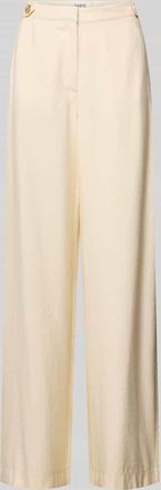 Jake*s Casual Wide Leg Hose aus Modal-Mix in Beige, Gr&ouml;&szlig;e 34