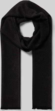 Christian Berg Schal aus Viskose im Allover-Look in Black, Größe 1
