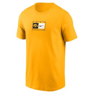 Nike Iowa Campus Logo Swoosh Nike Mens College T-Shirt in Yellow | N19976IIA-4B6