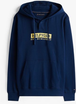 Tommy Hilfiger Mens Hilfiger Logo Hoodie - Navy - XXL