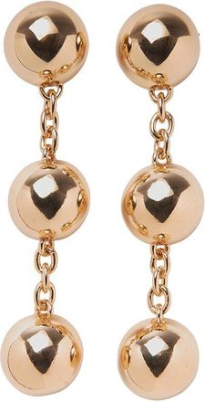 Carolina Herrera Cz Triple Ball Drop Earrings